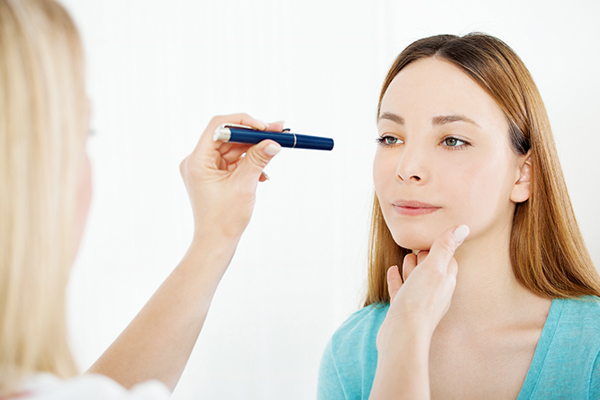 woman getting an eye exam